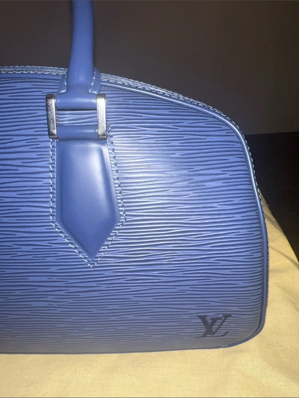 Louis Vuitton Navy Epi Leather satchel